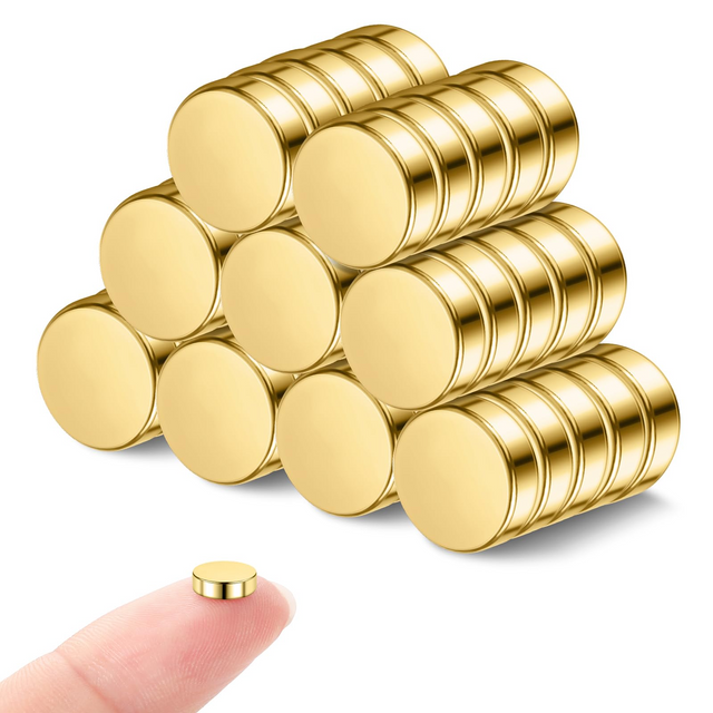 Custom N52 N38 N30 N35 N40 N42 Round Disc Sheet Epoxy Gold Neodymium NdFeB Strong Rare Earth Permanent Magnet Magnets
