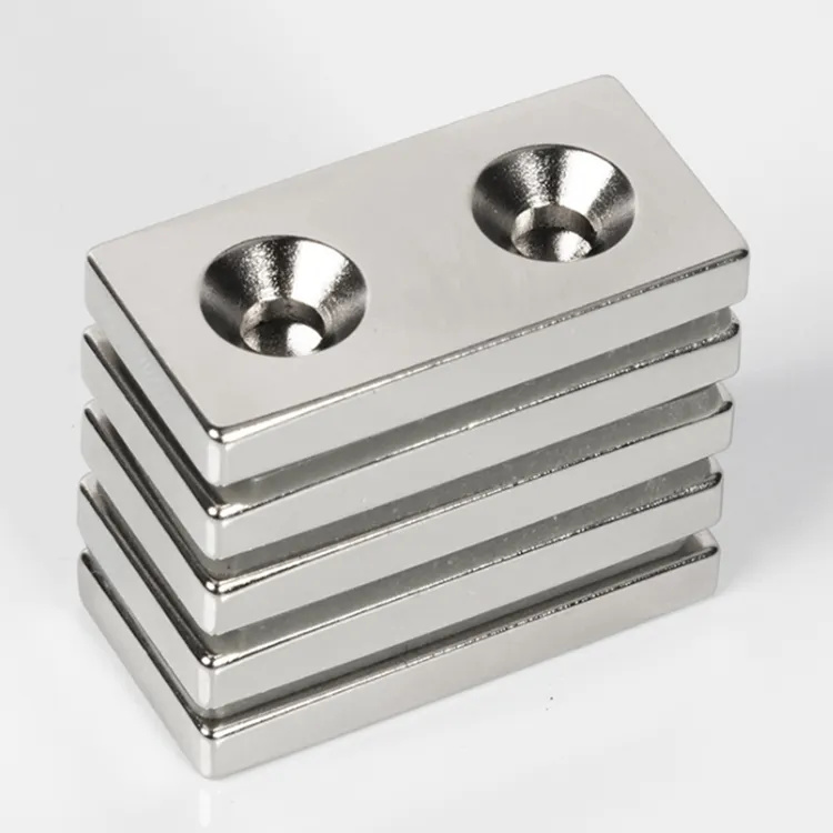 Rectangular Strong Magnet Custom Shape Square Cube Sink Hole Round Magnet Piece Ndfeb Neodymium Magnet N52