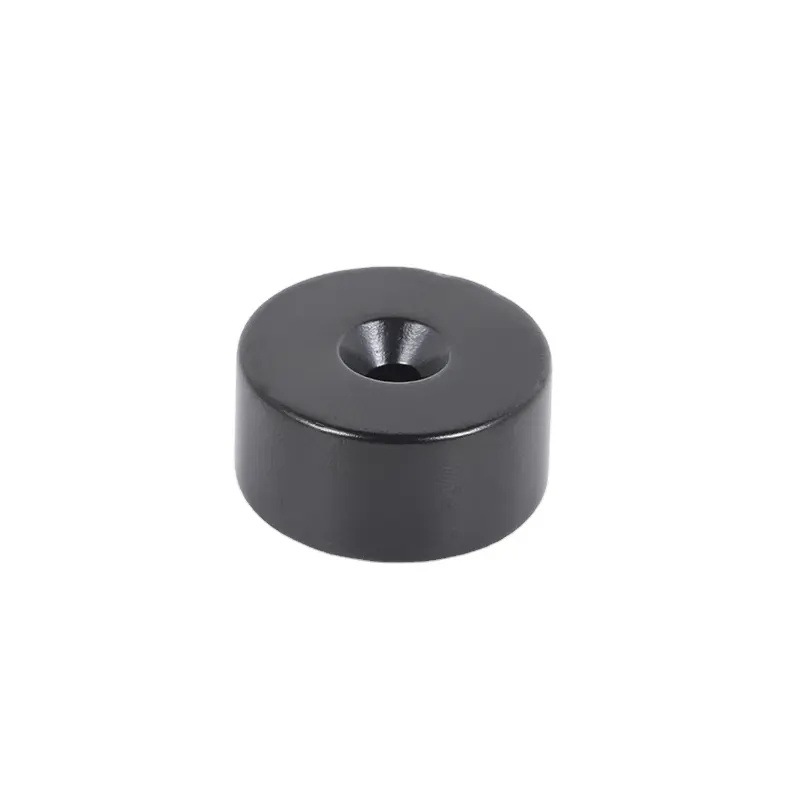 Wholesale cheap custom mini black epoxy magnets n35 Strong disc permanent neodymium with sink hole magnet