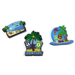 Worldwide Tourist Gift PVC Refrigerator Magnets US Key West Beach Tourism Souvenir Soft PVC Fridge Magnet