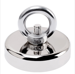 Super Strong Powerful Round Countersunk Hole Round Neodymium Fishing Magnet With Rope And Fishing Magnet N52