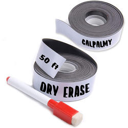 Custom Label Magnets Dry Erase White or Colored Magnetic Strip - Write-On-Wipe-Off Magnetic Warehouse Labels Stripsoated Neodymium Pot Magnet for Taxi SignMagnetic Curtain Tape