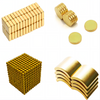 Neodymium Gold Bar Cube Block Rectangular Round Ball Cylinder Disc Magnets