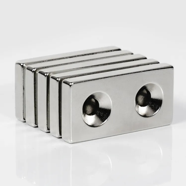 Rectangular Strong Magnet Custom Shape Square Cube Sink Hole Round Magnet Piece Ndfeb Neodymium Magnet N52