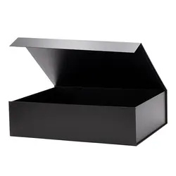 Rigid Cardboard Magnetic Paper Gift Folding Boxes With Ribbon Closure For Wedding Dress