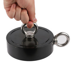Ndfeb Neodymium Fishing Pot Magnet 1000 Lbs with Eyebolt,Hot Sale Super Strong N52 Permanet Epoxy Fishing Magnets