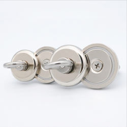 Super Strong Powerful Round Countersunk Hole Round Neodymium Fishing Magnet With Rope And Fishing Magnet N52