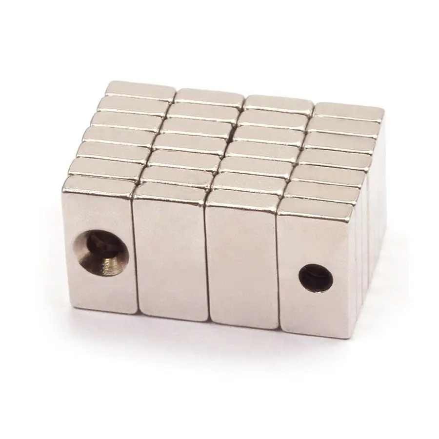 Free sample permanent magnetic rare earth super strong neodymium custom countersunk hole blocks magnet