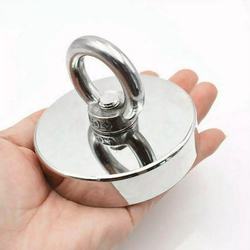 Salvage Fishing Magnet with Rope,Plant Shallow Copper Pot Countersink Neodymium Magnetic Assembly Magnet