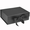 Rigid Cardboard Magnetic Paper Gift Folding Boxes With Ribbon Closure For Wedding Dress