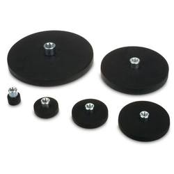 Custom Size Shape Super Strong Black Flat Screw Magnets Neodymium Magnetic Rubber Coated Mounting Magnets