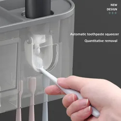 Magnetic Toothbrush Holder Bathroom Accessories Automatic Toothpaste Squeezer Dispense