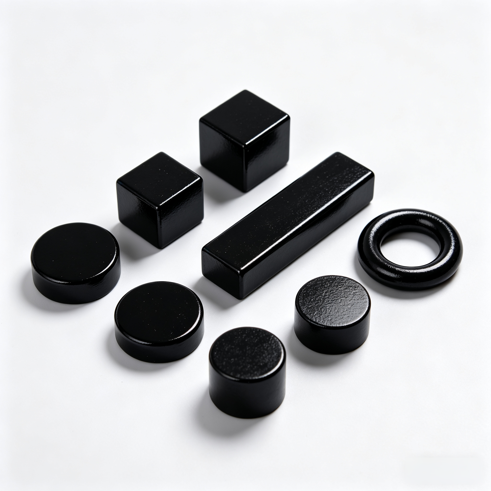 Black Epoxy Waterproof Cylinder Rectangular Cube Circular Round Ring Neodymium Magnet Magnets