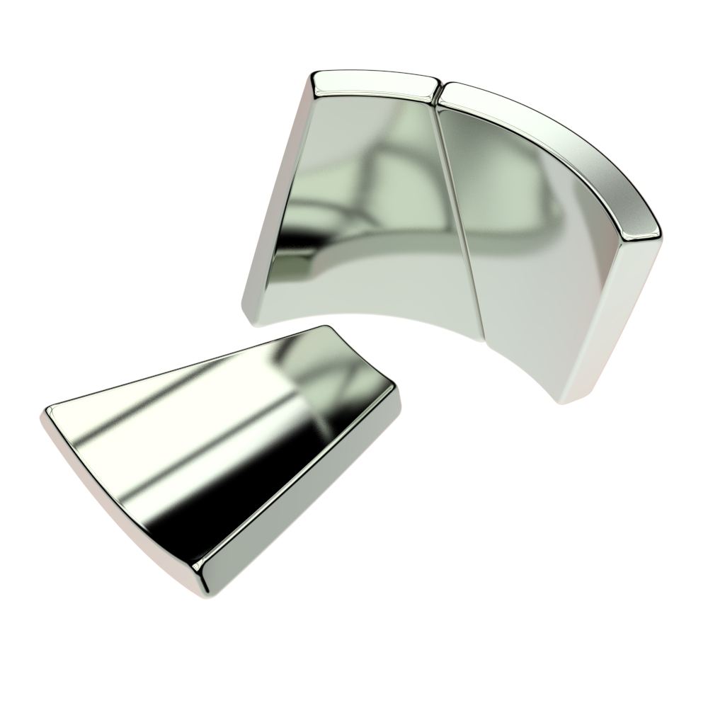 Custom N52 Strong Neodymium NdFeB Arc Tile Segment Fan Curved Motor Magnets Magnet 