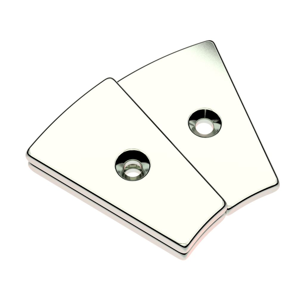 Custom Arc Tile Segment Fan Curved with Screw Hole Industrial Neodymium Strong Motor Magnets Magnet N52sh