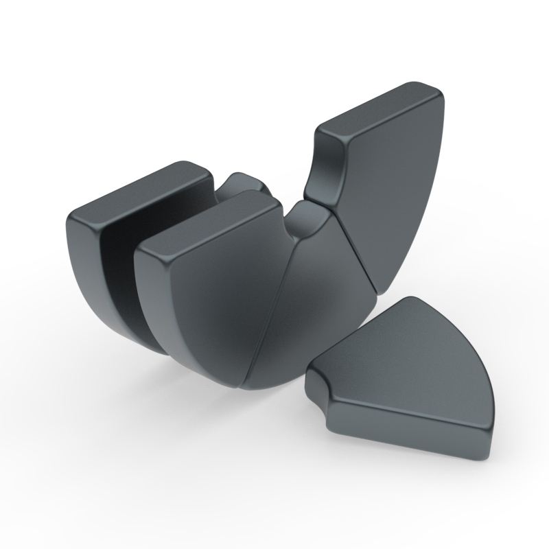 Epoxy Black Strong Arc Neodymium NdFeB Motor Magnet Magnets for Electric Motors