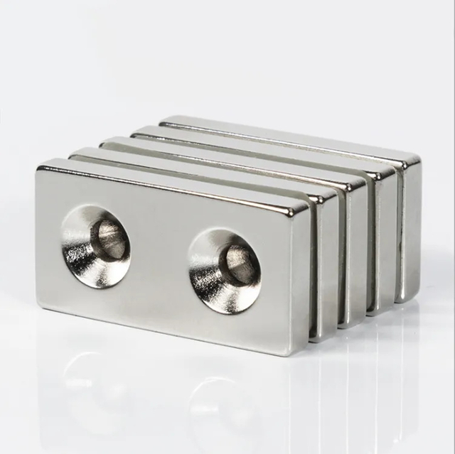 Rectangular Strong Magnet Custom Shape Square Cube Sink Hole Round Magnet Piece Ndfeb Neodymium Magnet N52