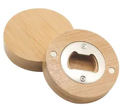 Round Shape Bottle Opener with Magnet Fridge Magnet DIY Decoration Beer Bottle Opener