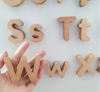 52 Wooden magnetic uppercase lowercase alphabet letter magnets 