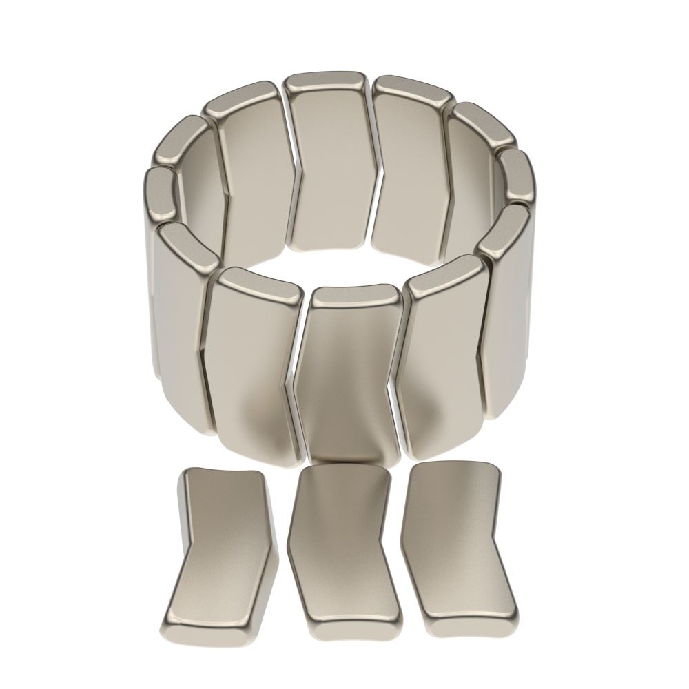 Strong N42sh Arc Tile Segment Curved N52 Neodymium Permanent Electric Motor Generator Magnets Magnet for Wind Turbine