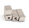 Super Strong Countersunk Hole Permanent Neodymium Magnet Blocks High Quality Block Magnet Wholesale Single Hole Square Magnet