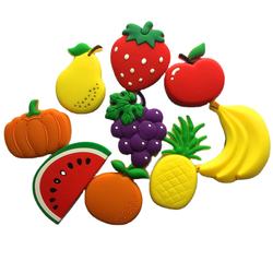 Wholesale fruit series pvc rubber refrigerator stickers grapes, bananas, cherries, etc.