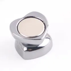  Custom Personalized Logo Pin Scarf Brooches Metal Muslim Headwear Heart Shape Magnetic Hijab Pins