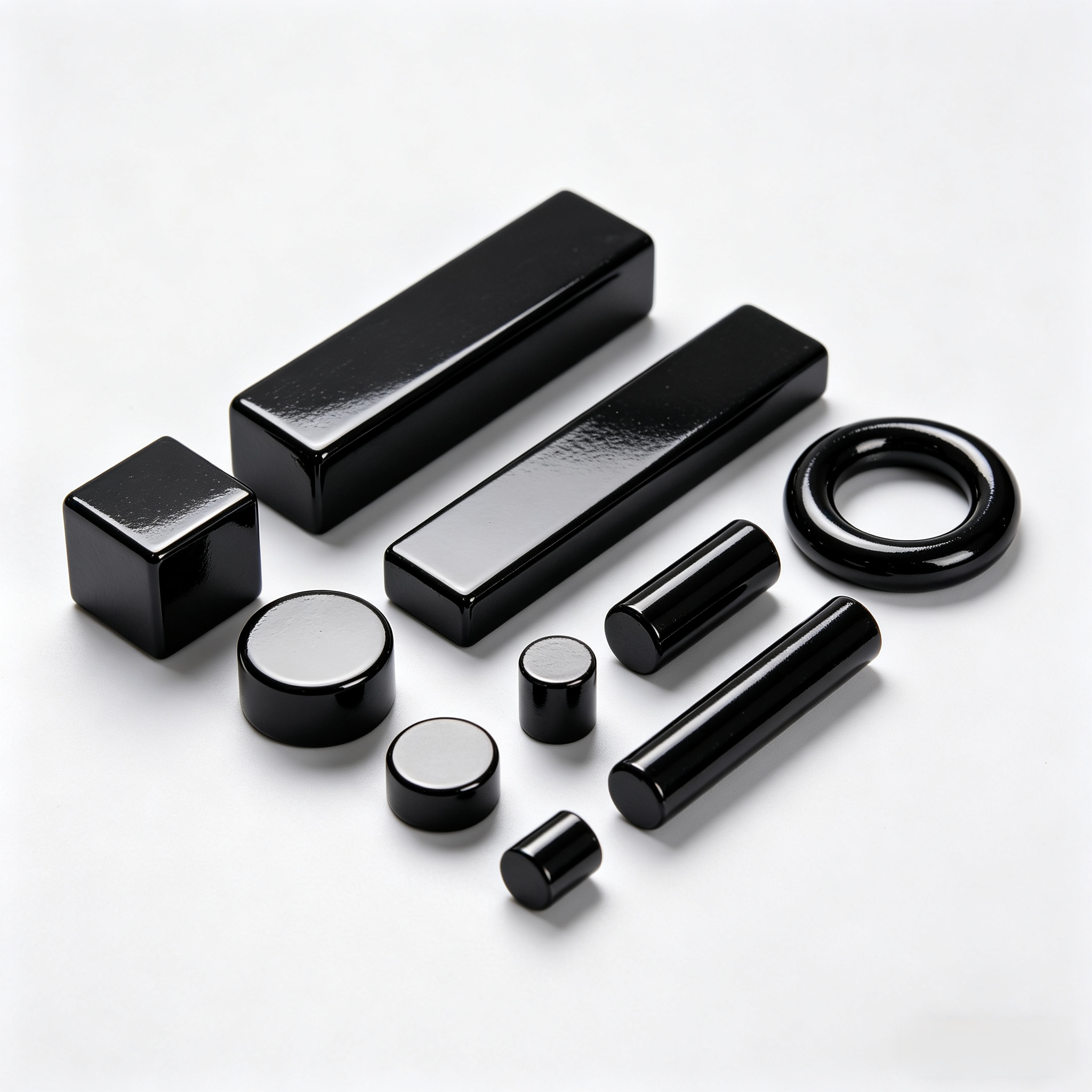 Black Epoxy Waterproof Cylinder Rectangular Cube Circular Round Ring Neodymium Magnet Magnets