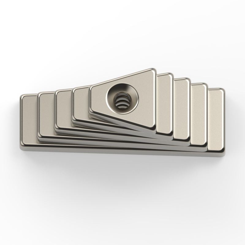 Making Machine Magnets Trapezium N42 Magnet N52 Neodymium with Countersink Hole 