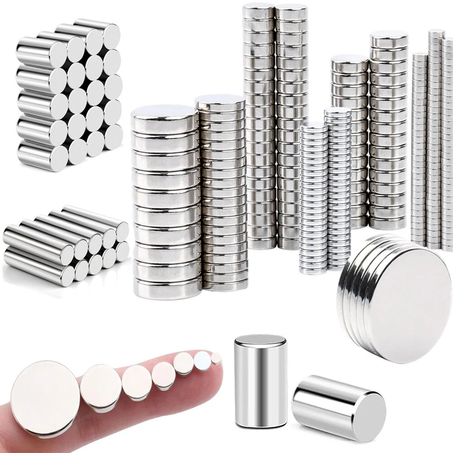 N52 N28ah N30ah N33ah Neodymium NdFeB Strong High Temp Resistant Magnetic Blocks Round Rod Disc Assembly Cylinder Neodymium Magnet With Hole 