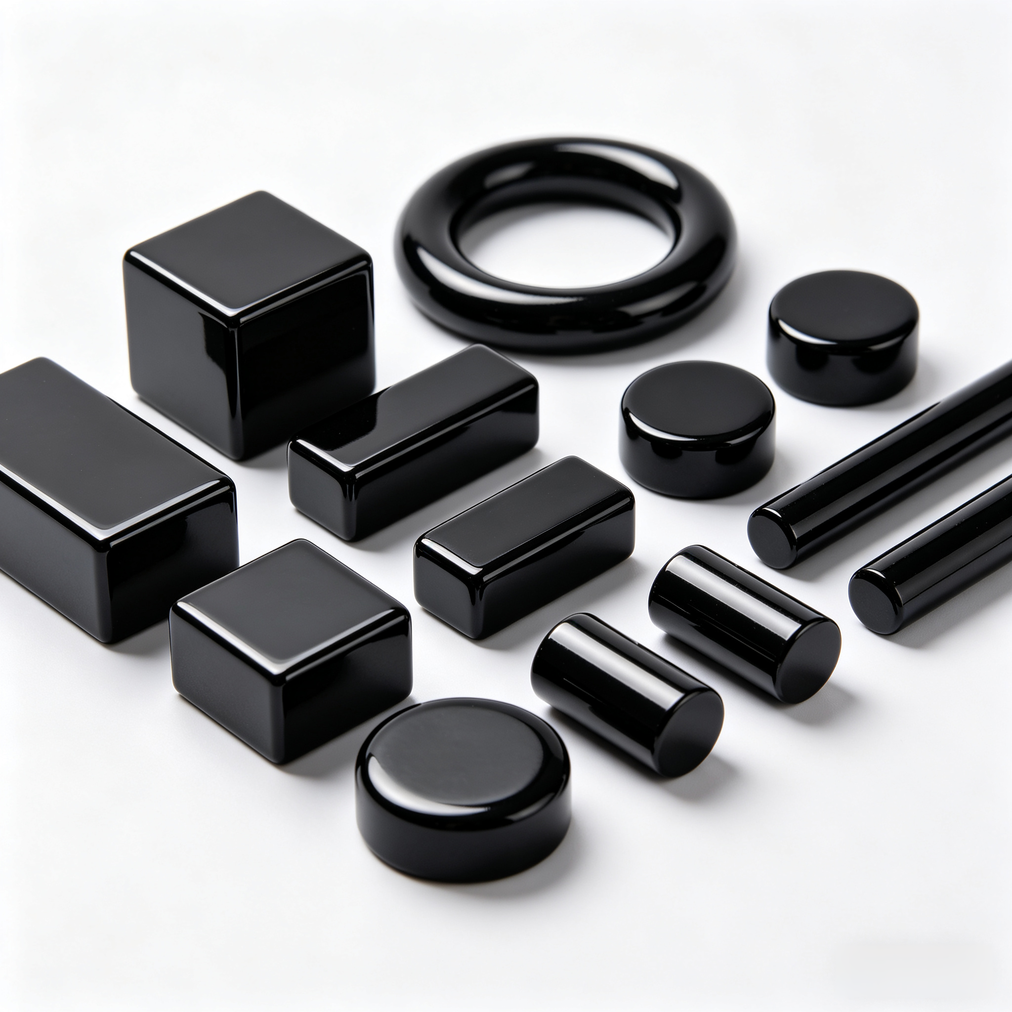 Black Epoxy Waterproof Cylinder Rectangular Cube Circular Round Ring Neodymium Magnet Magnets
