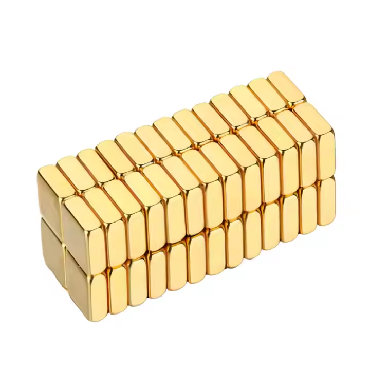 Neodymium Gold Bar Cube Block Rectangular Round Ball Cylinder Disc Magnets