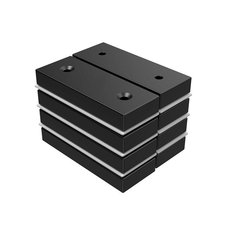 Custom N35-N52 Strong Permanent Neodymium Industrial Epoxy Underwater Friendly Block Rectangular Magnet with Countersunk Hole