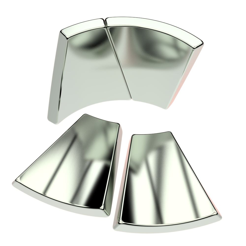 Custom N52 Strong Neodymium NdFeB Arc Tile Segment Fan Curved Motor Magnets Magnet 
