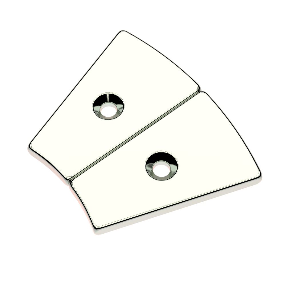Custom Arc Tile Segment Fan Curved with Screw Hole Industrial Neodymium Strong Motor Magnets Magnet N52sh