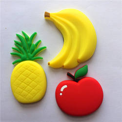 Wholesale fruit series pvc rubber refrigerator stickers grapes, bananas, cherries, etc.