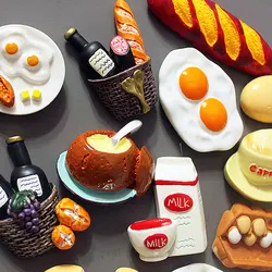 Hot Sale Breakfast Bread Series Mini Fridge Magnet 