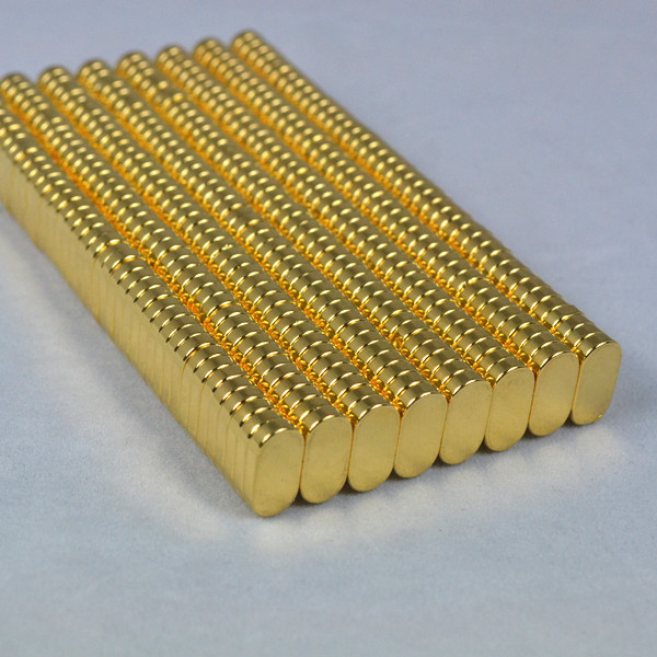 Permanent N35 Disc Ndfeb Neodymium Magnet Gold