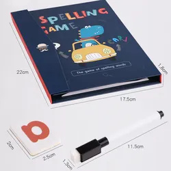 Kids Fun Book Clip Magnetic Word Spelling English Learning Game Early Educational Wooden Toys