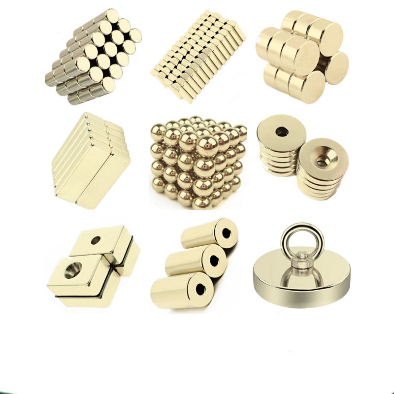 N45 N35 N30 N38 N40 N42 N52 Super Strongc Large Size Neodymium Gold Coating Ring Round Magnets Magnet