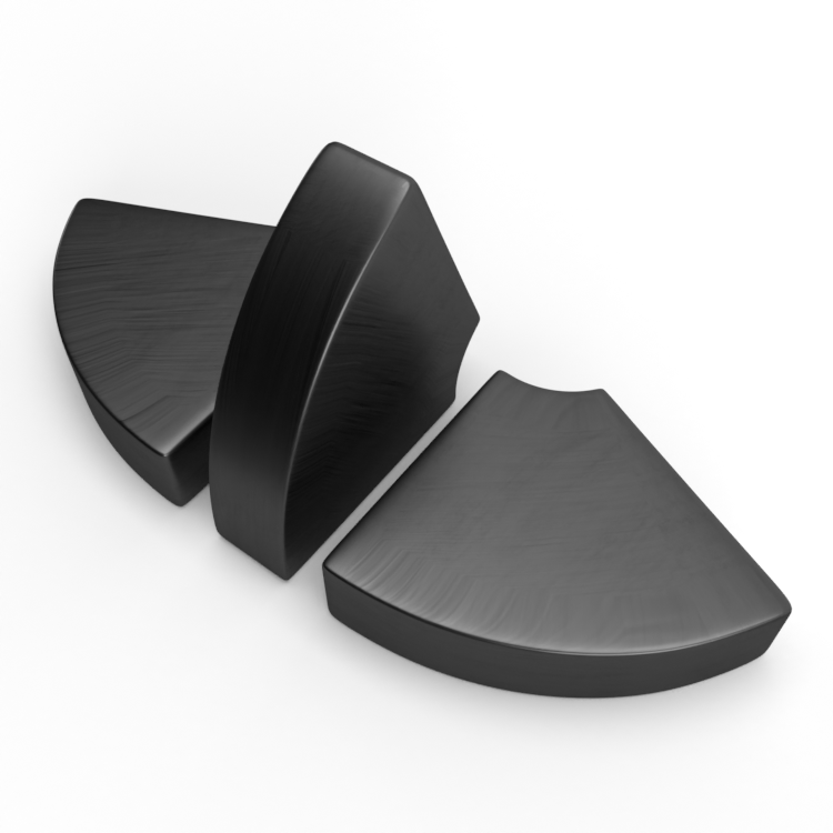  N35 N40 N38 N42 N52 Electric Motor Epoxy Black Strong Arc Neodymium NdFeB Motor Magnet Magnets 