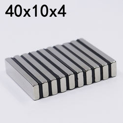 40x10x4 Neodymium Magnet 40mm X 10mm X 4mm N35 NdFeB Block Super Powerful Strong Permanent Rectangular Bar Magnet