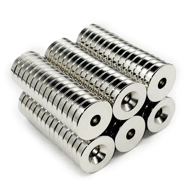 neodymium magnets strong magnetic round disc super strong magnet with countersunk hole for screw