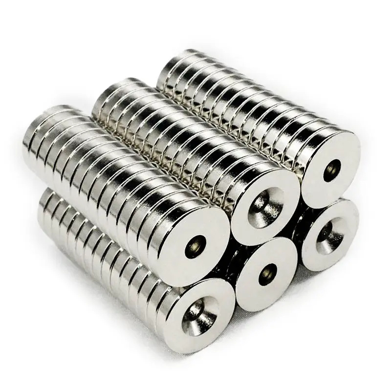 neodymium magnets strong magnetic round disc super strong magnet with countersunk hole for screw