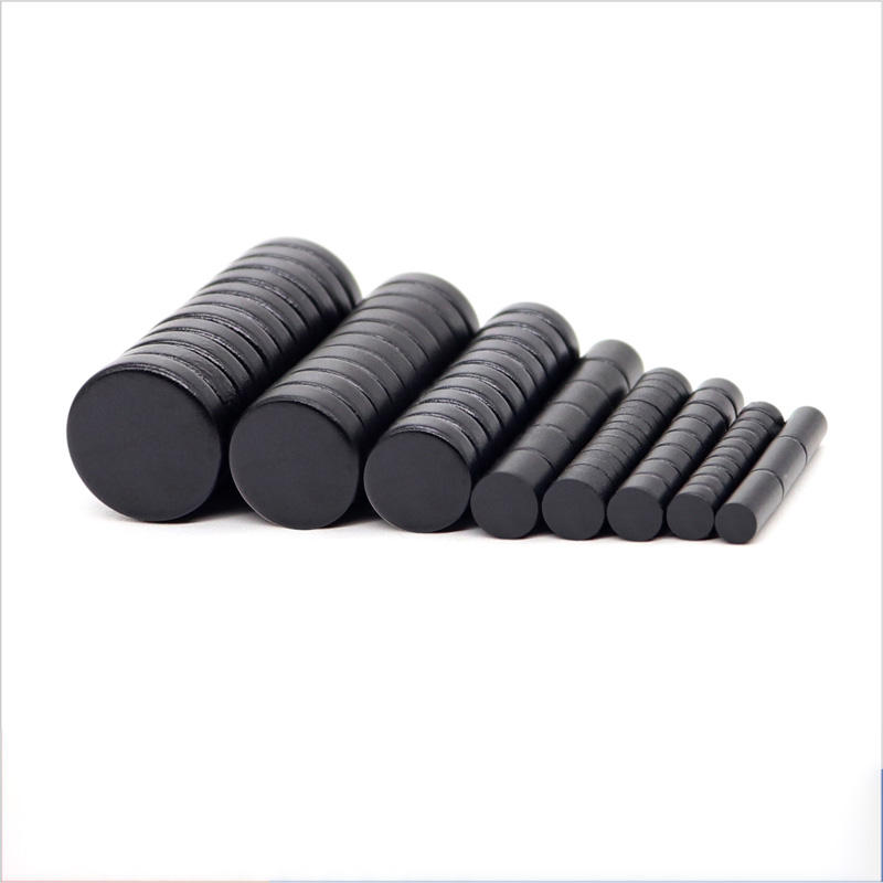 Customized Waterproof Epoxy Black Coating Neodymium Magnets Block Disc Round Industry NdFeB Magnet