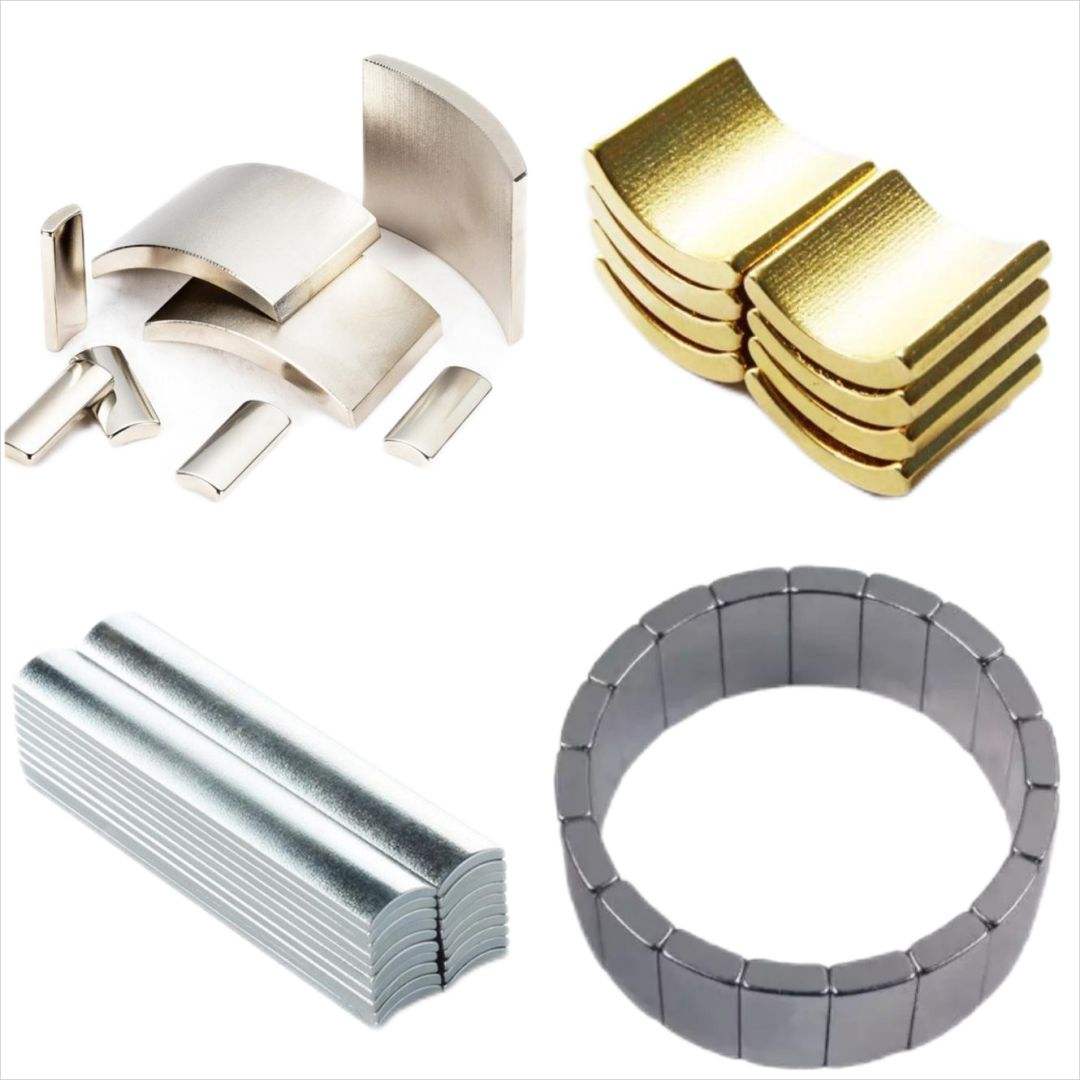 N35 N52h N48 N50 N52 Neodymium Arc Segment NdFeB Permanent Motor Rotor Magnet