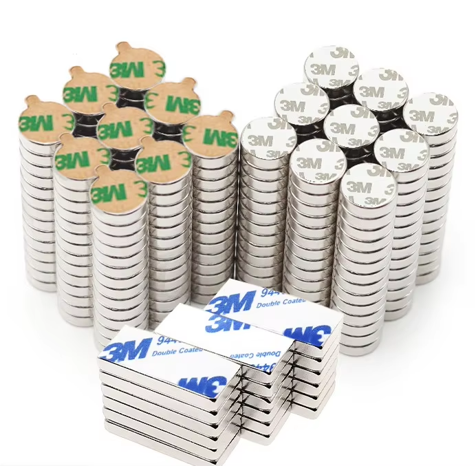 Custom Permanent Neodymium Round Rectangle Magnets Magnet with 3m Adhesive Strong N35-N52 Grade