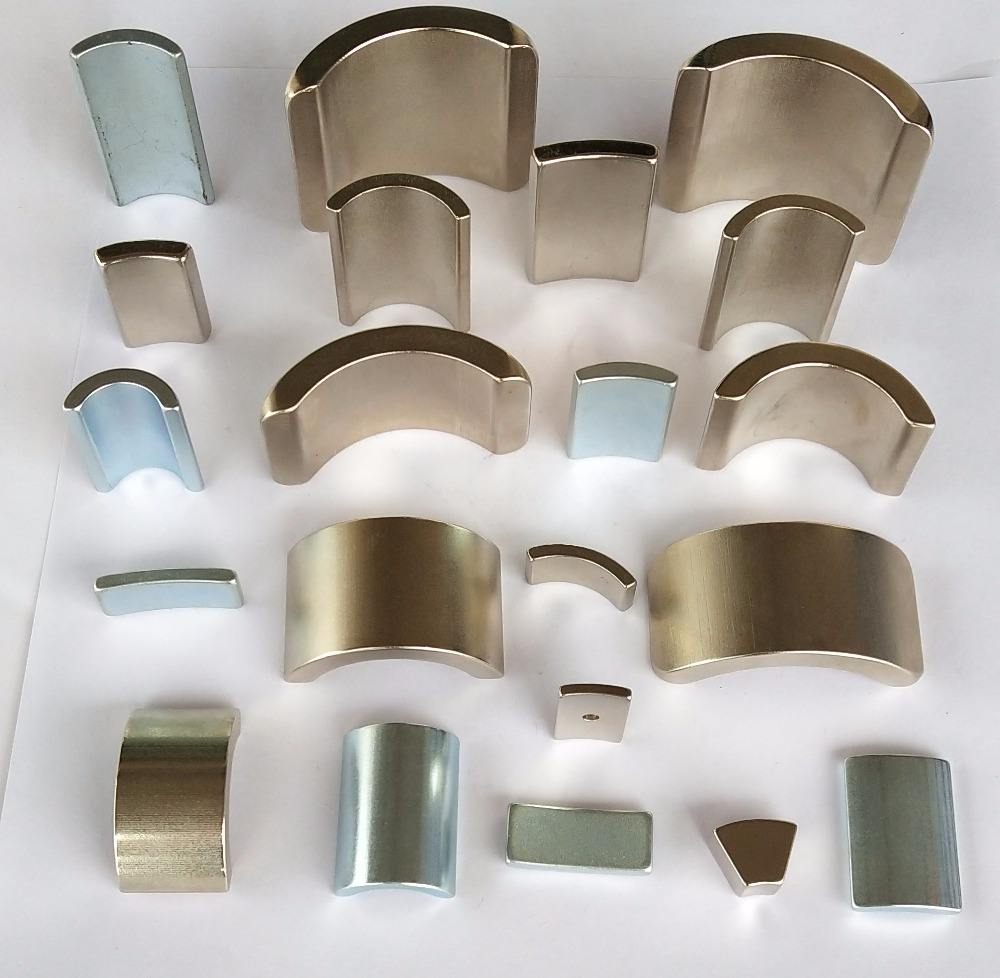Wholesale Arc Segment Neodymium Magnet N42sh N42m N38m Magnets for BLDC Motor Rotor Aimant Segment En Arc Neodyme Pour Moteur BLDC