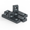 N35 N38 N40 N42 Black Epoxy Rectangular Block Neodymium Magnet With Countersunk Hole Waterproof Industrial Fixture Magnet
