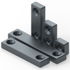 N35 N38 N40 N42 Black Epoxy Rectangular Block Neodymium Magnet With Countersunk Hole Waterproof Industrial Fixture Magnet
